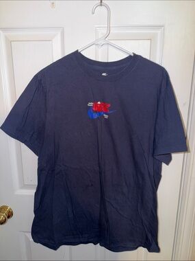 Nike Navy with Blue Swoosh and Red Logo tshirt